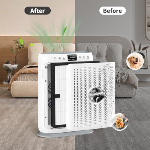 Image of 2-Pack E-200 Replacement Filter Compatible with Lunino E-200 Air Purifier, 3-in-1 Filtration, with Some Aromatherapy Tablets