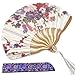 Produktbild Handfächer Faltbar Fächer für Frauen Damen aus Seide und Bambus Chinesischer Japanischer Fächer Schön Gedruckt Handgemacht Geschenk Foto Accessories Fächer für Hochzeit