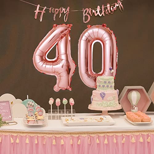 Palloncini Numero 40 oro rosa, palloncini con