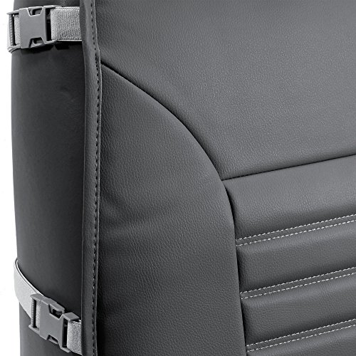 Fh Group Car Seat Covers Multifunctional Quilted Leather Seat Cushions Front Set With Gift – Universal Fit For Cars Trucks & Suvs (Gray) Pu206102 #TOP3