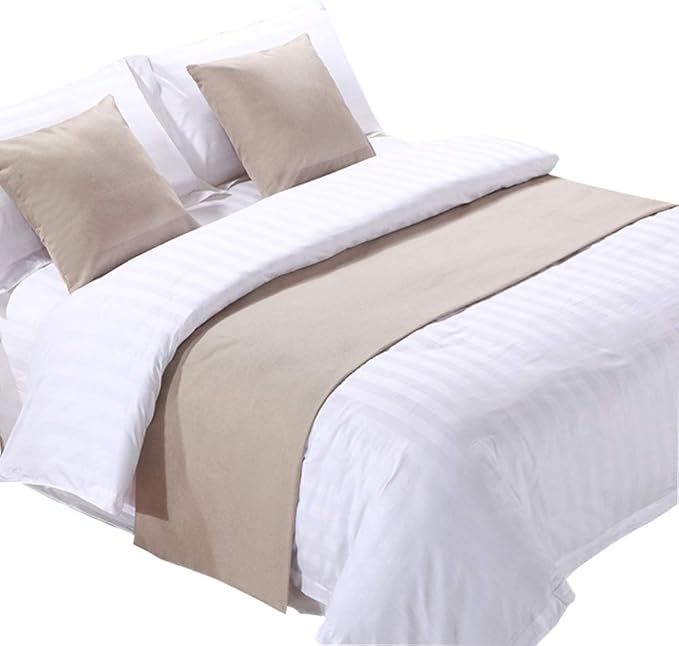 Zhiyuan Solid LinenLike Hotel Bed Foot Runner Home