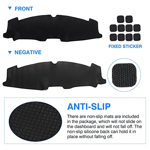 Image of Autorder Dashboard Cover Mat for Ford Bronco Sport 2021 2022 2023 2024 Accessories Dash Cover Ice Silk Fabric Dash Mat Sunshade Glare UV Rays Protector