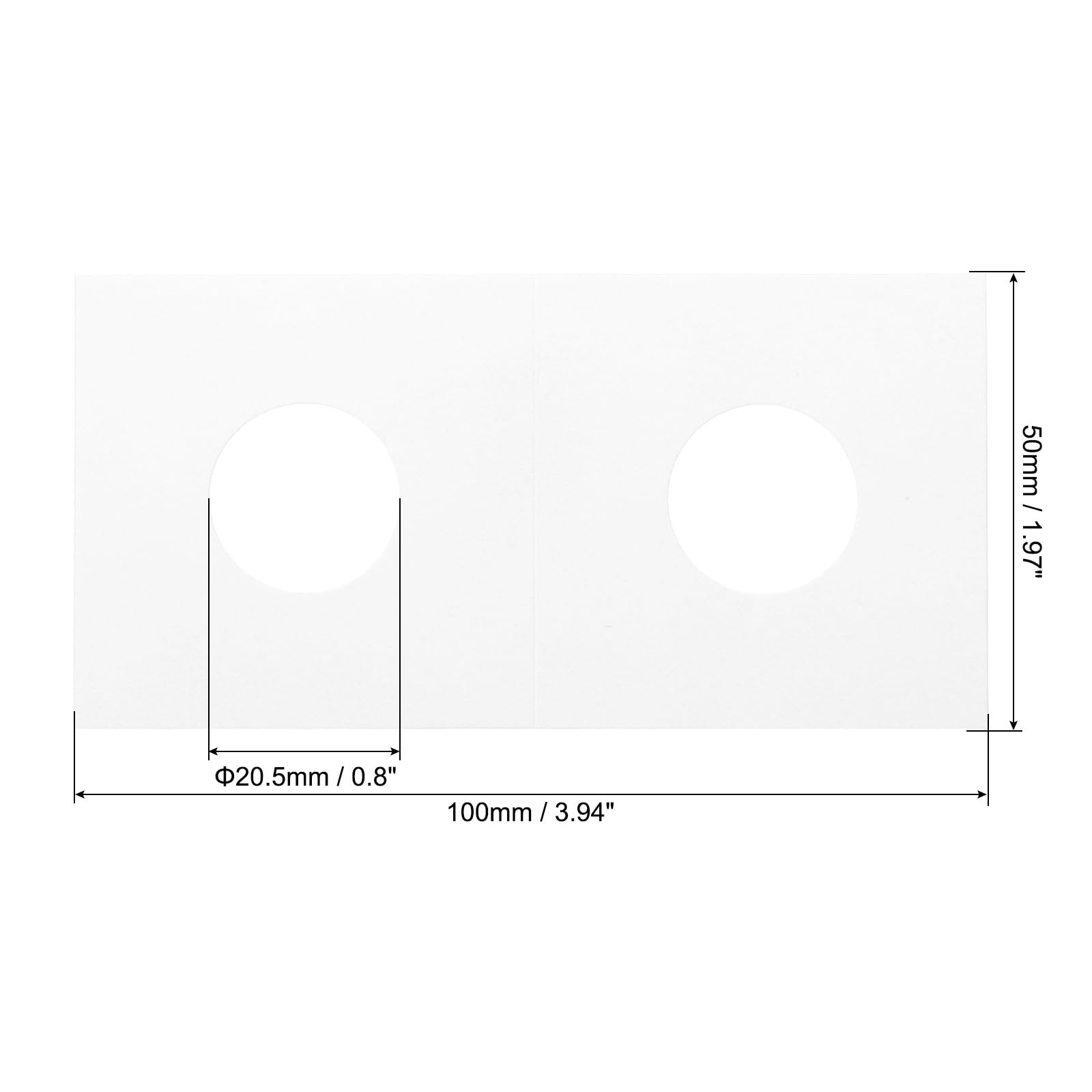 PATIKIL 2 x 2 Coin Flips, 100 Pack 20.5mm Cardboard Coin Holder Paper Coin Holders for Coin Collection Supplies Collector White - Image 2