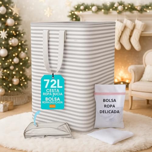 Cesto Ropa Sucia 80L, Cesta Ropa Sucia Impermeable con Asas, Cubo Ropa Sucia Plegable, Laundry Basket, laundry hamper, cesto ropa plegable, Bolsa Ropa Sucia, cesto roupa suja
