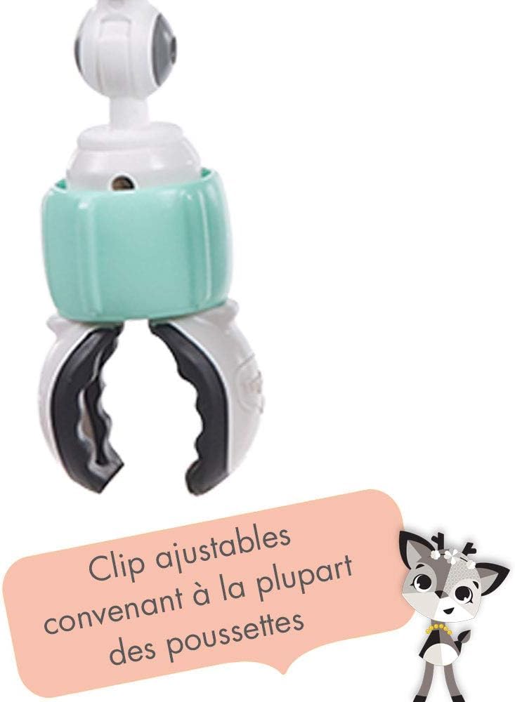 Tiny Love Arche d’activité Sunny Stroll avec Hochets, dès la Naissance, Clips de Fixation Universels Compatibles avec toutes les Poussettes ou Landaus, Collection Black & White - 2