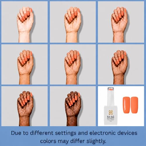 Image of Bolt Bee Orange Color Gel Nail Polish Soak Off UV Gel 15ML DIY at Home Manicure Salon Nail Art