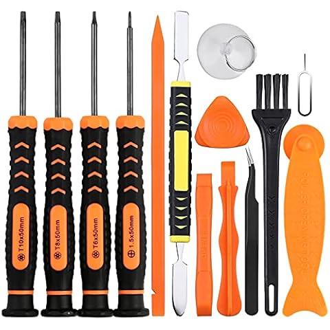 LUCKNIGHT Cleaning Repair Kit, 14pcs Torx Screwdriver Opening Tools Set, T6 T8 T10 Security for Controller and Console, Precision Set PS3 PS4 PS5 Xbox one/360 Cover