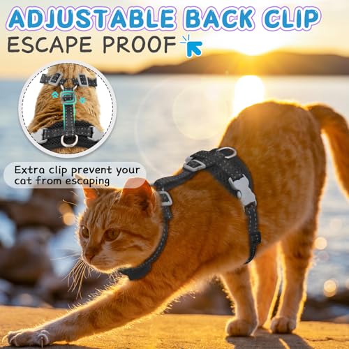 Supet-Cat-Harness-and-Leash-for-Walking-Escape-Proof-Adjustable-Harness-for-Cats-Easy-Control-Small-Cat-Harness-for-Medium-Large-Kitten-and-Dogs-S-Black