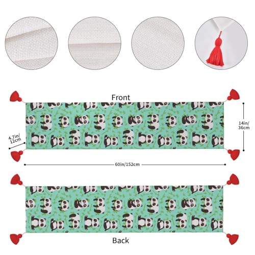 Chemin de table de Noël panda mignon : le cadeau idéal pour amoureux de déco - 5