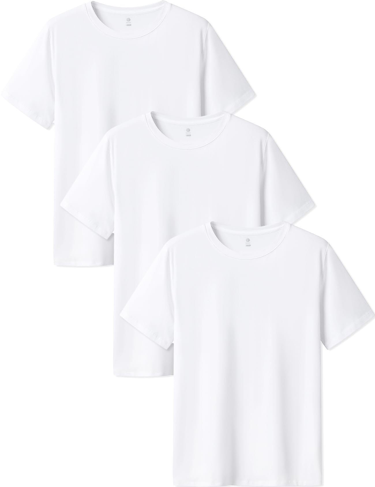 LAPASA Pack de 3 Camisetas Hombre de Algodón ELS Manga Corta Camiseta Interior Cuello Redondo & Cuello en V M05/M06