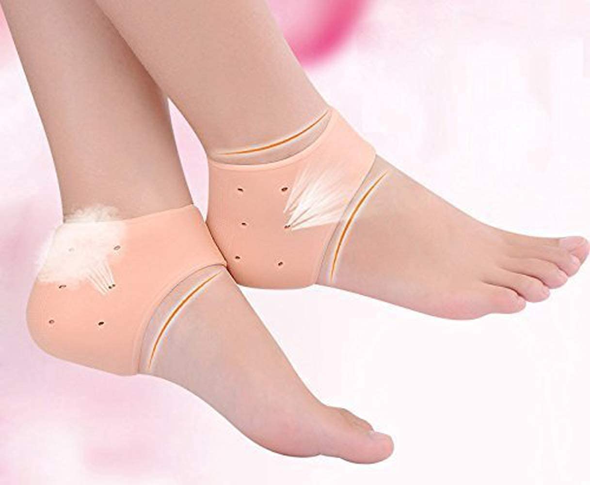 QUIQSHIPP Silicone Gel Pad Socks For Heel Swelling Anti Crack Dry Hard Cracked Heels Repair Cream Foot Care For Men And Women (B0B3JHNTVC) Amazon Price History, Amazon Price Tracker