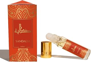 Dukhni's Real Chandan Attar Oil | 6ml Sandalia perfume oils for men and women | 100% pure ittar roll-on perfume, chandan, sandal, sandalwood oil | Eid, Ramadan Gifts, Non-Alcoholic & Vegan Islamic Fragrances