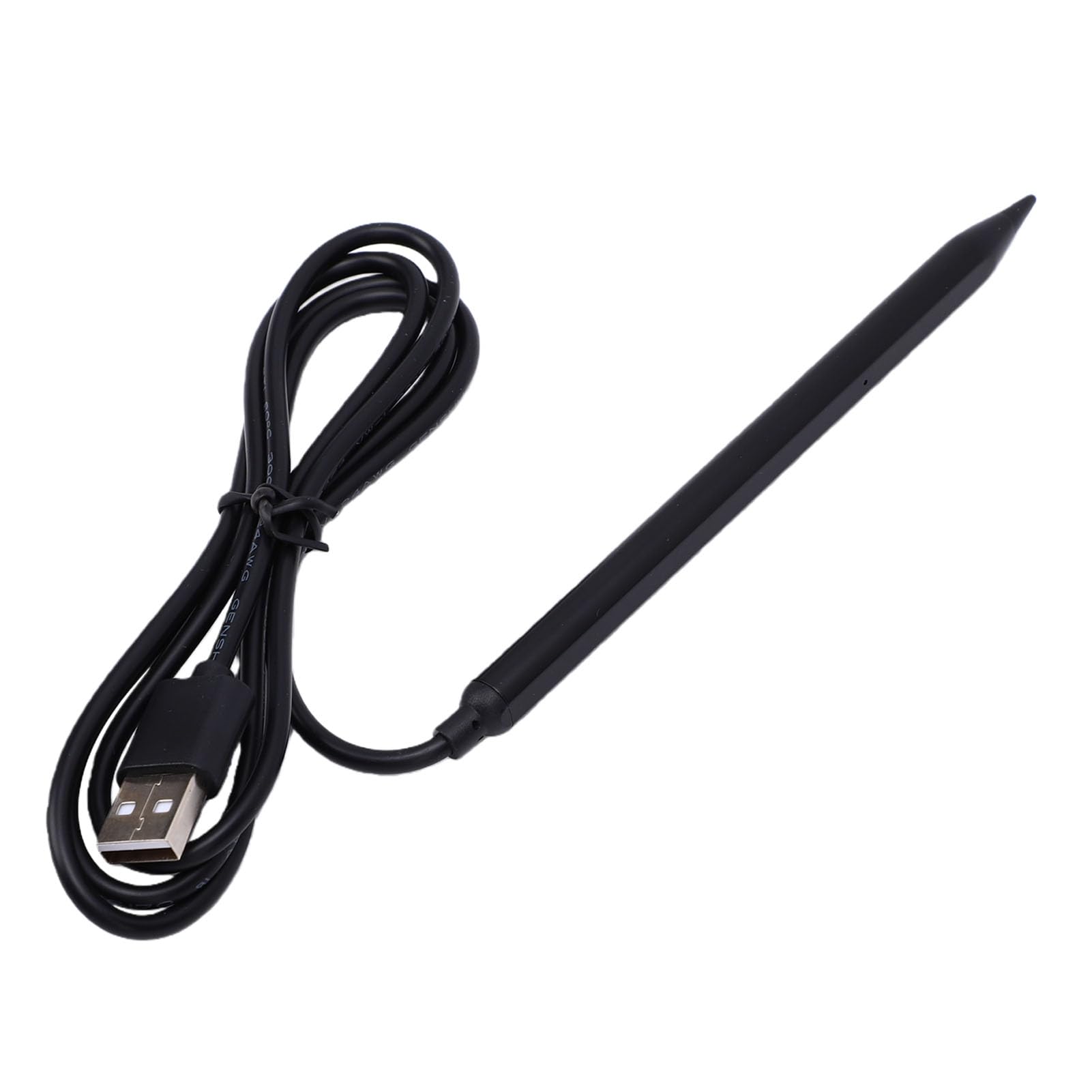 Alomejor Lápiz óptico Alimentado por USB Pantalla Táctil Capacitiva Industrial de Alta Sensibilidad para Tabletas y Teléfonos Negro 1 M (0442 Conector de Interfaz USB Negro en Uso)