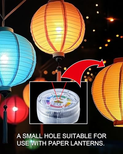 Image of 5plots 2Pack Remote Control & 10pcs Mini RGB Submersible LED Lights, Multicolor Waterproof Small Tealight Candles Battery Operated Underwater Color Changing EFX Light for Vase, Halloween Lantern