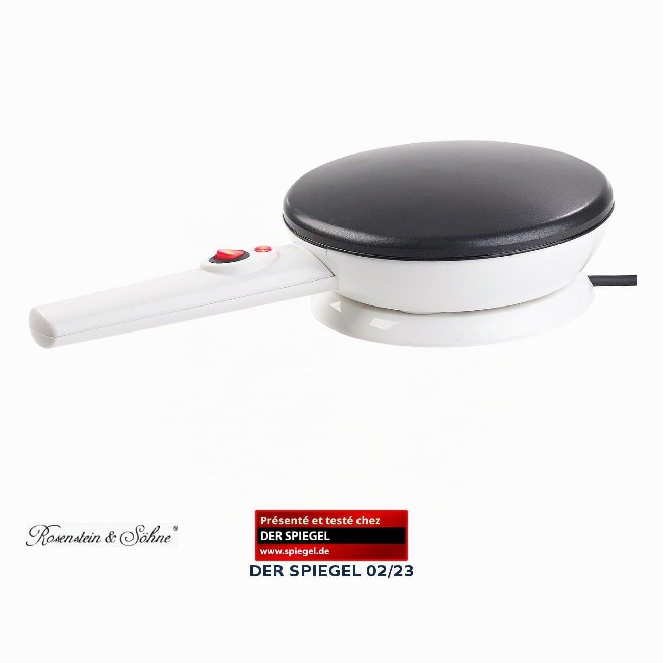 Rosenstein & Söhne Crêpière électrique sans fil Ø 20 cm