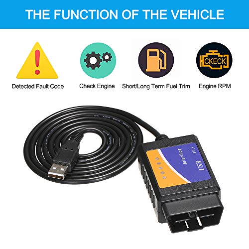 Honeytecs Detector preto da ferramenta do varredor do OBD OBDⅡ com conexão de USB da conexão de BT p