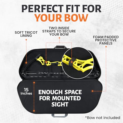 Image of LEGEND Apollo Soft Bow Case - Compound Bow Case with Multiple Storage & Foam Padding, Lightweight Bow and Arrow Case for Archery Accessories, Bow Bag with Arrow Tube Pocket - 40 inch & 44 inch