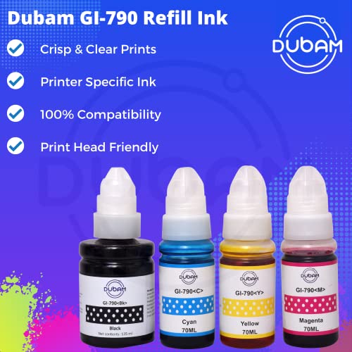 Image of GI-790 GI790 790 Ink Bottle for Canon PIXMA G1000, G1010, G1100, G2000, G2002, G2010, G2012, G2100, G3000, G3010, G3012, G3100, G4000, G4010 Printers (Set)