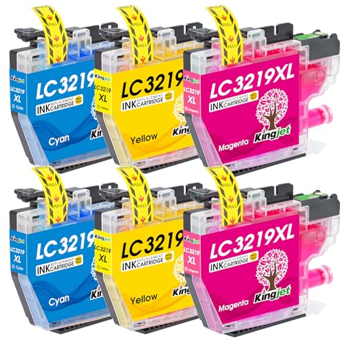 KINGJET LC3219XL Compatible Brother LC3219XL LC3219 LC3217 Ink Cartridges for Brother MFC-J5330DW MFC-J5335DW MFC-J5730DW MFC-J5930DW MFC-J6530DW MFC-J6930DW MFC-J6935DW(2 Cyan 2 Magenta 2 Yellow)