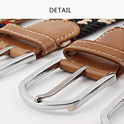 Unisex Elastic Braided Belt Casual Canvas Waistband for Men Women4