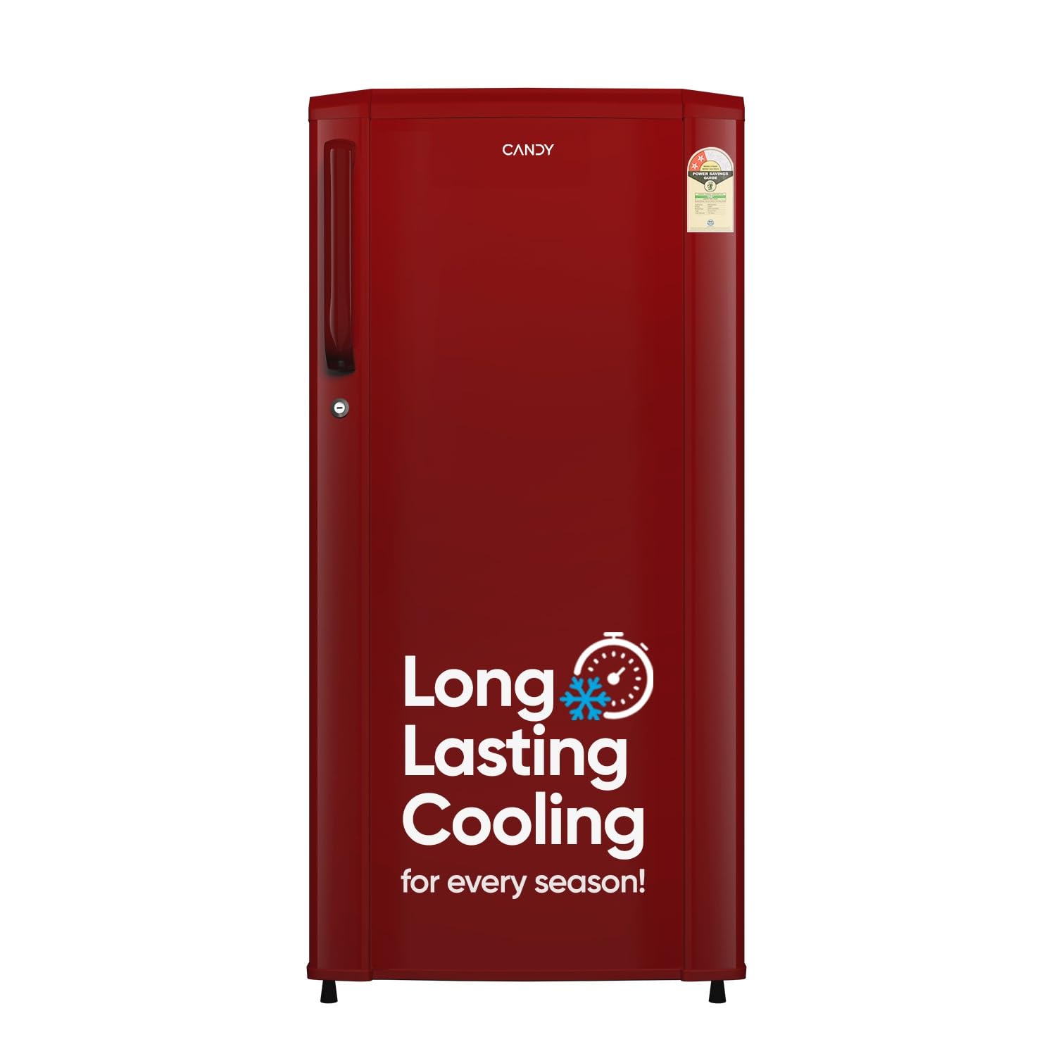 CANDY 175 L 2 Star Direct Cool Single Door Refrigerator with Toughened glass Shelves (Red Mono, CSD1852RM)