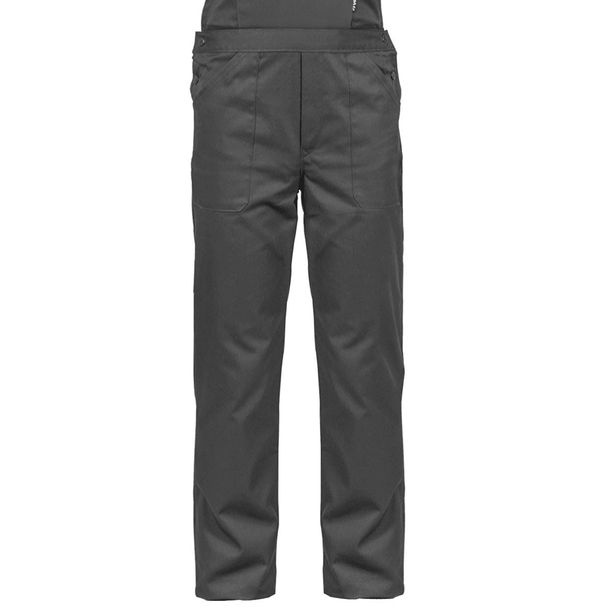 SALOPETTE GRIS/NOIR 65/35 POLY/COTON TAILLE 44