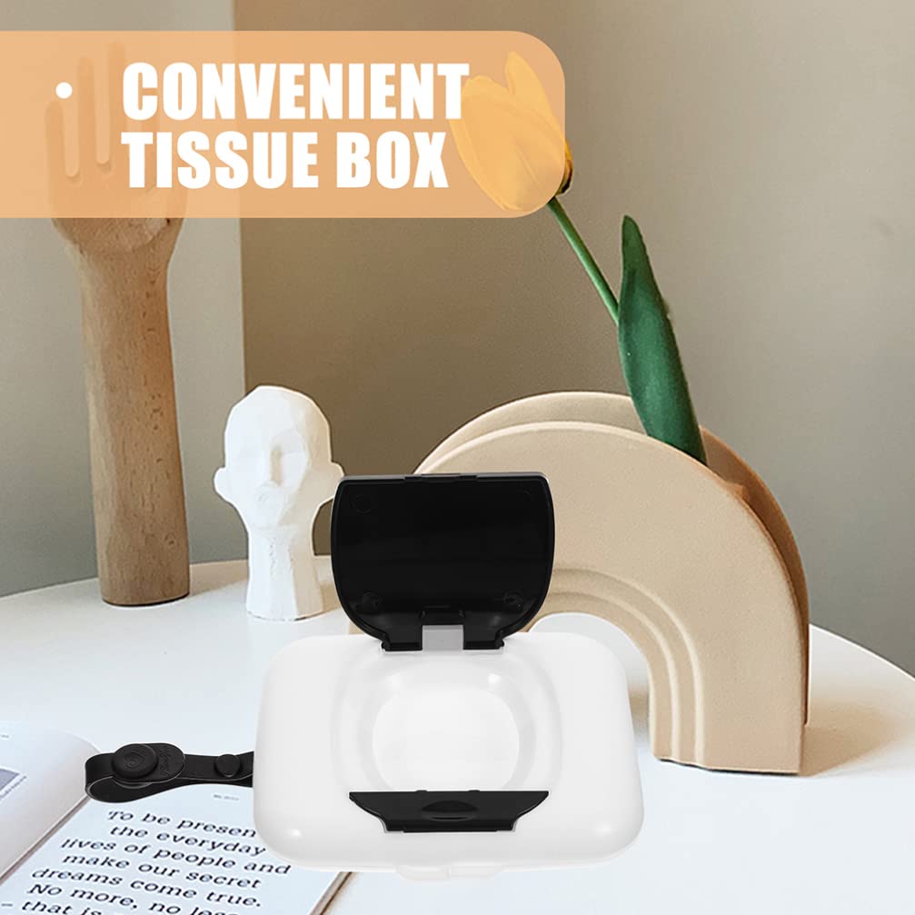 Healeved Portable Baby Wipes Case Small Travel Wipe Holder Silicone Dispenser Waterproof Mini Container for on-The-Go Use 6.3X4.3X1.2 Inches