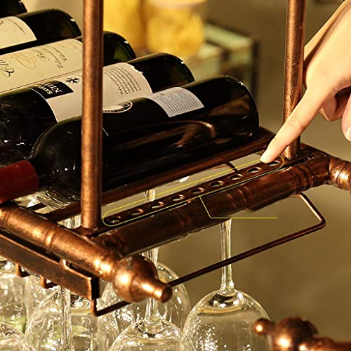 Support de gobelet suspendu en fer avec hauteur réglable pour aménagement de bar créatif