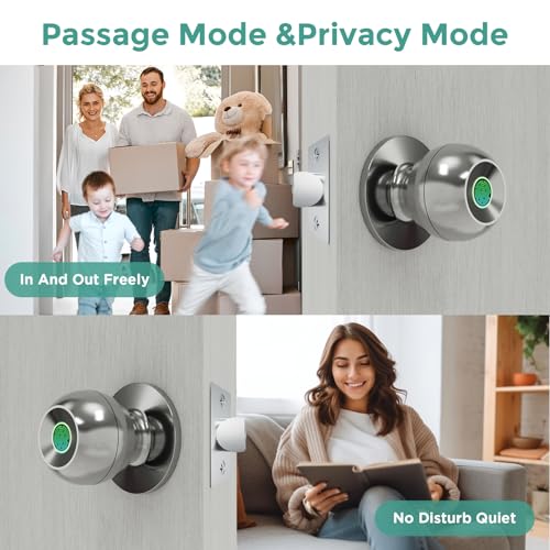 Fingerprint-Door-Lock-Rechargeable-Smart-Door-Knob-Biometric-Door-Lock-with-App-Control-Fingerprint-Door-knob-for-Bedrooms-Apartments-Offices-Hotels-Stainless-Steel