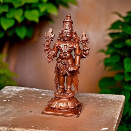 Image of Lord Venkateswara Murti Copper - 3.9 in - Pack of 1