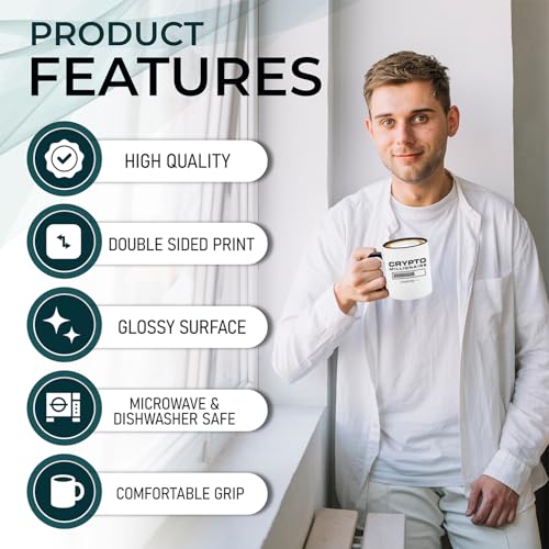 shop4ever Crypto Millionaire Loading... Ceramic Coffee Mug Cup, Funny Digital Currency Gift 11 oz. (Black Handle) - Image 6