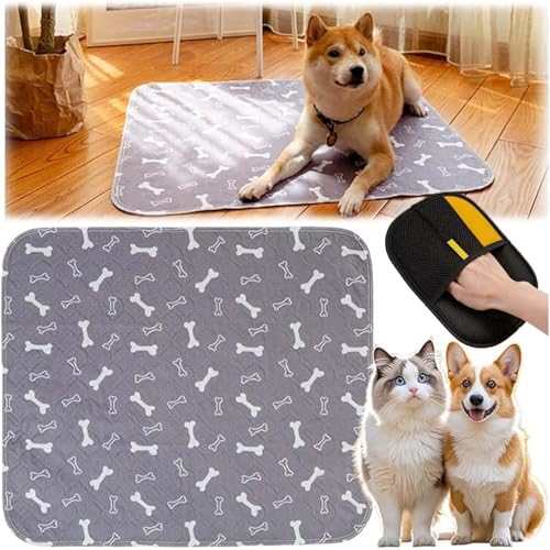 Attractant Puppy Pee Pads Reusable Washable & Leak-Proof Pet Training Pads for Dogs Cats Anti-Slip Home Travel (M-27.531.5)