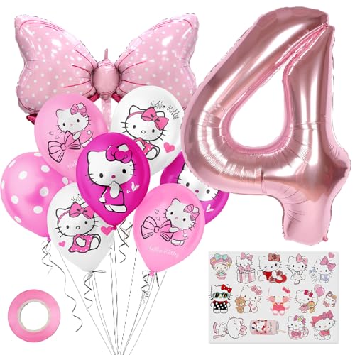 Cute Cartoon Birthday Decoration Party Supplies, Including Pink T...