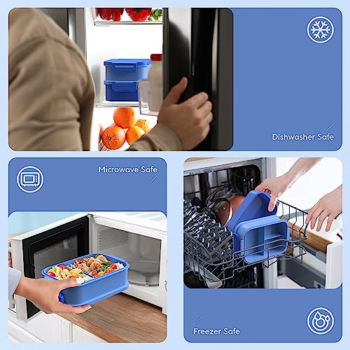 Jelife Adult Bento Lunch Box - 3 Layers Stackable Bento Lunch Box For Adults, 72Oz Large All-In-One Bento Box Leak-Proof Lunch Boxes thumb #7