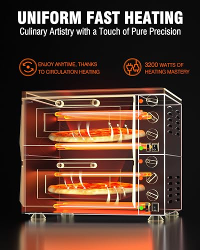Pyy PYYPSCPO3201SSUS 16 Inch Indoor Electric Double Decker Pizza Oven W/Pizza Stone thumb #1
