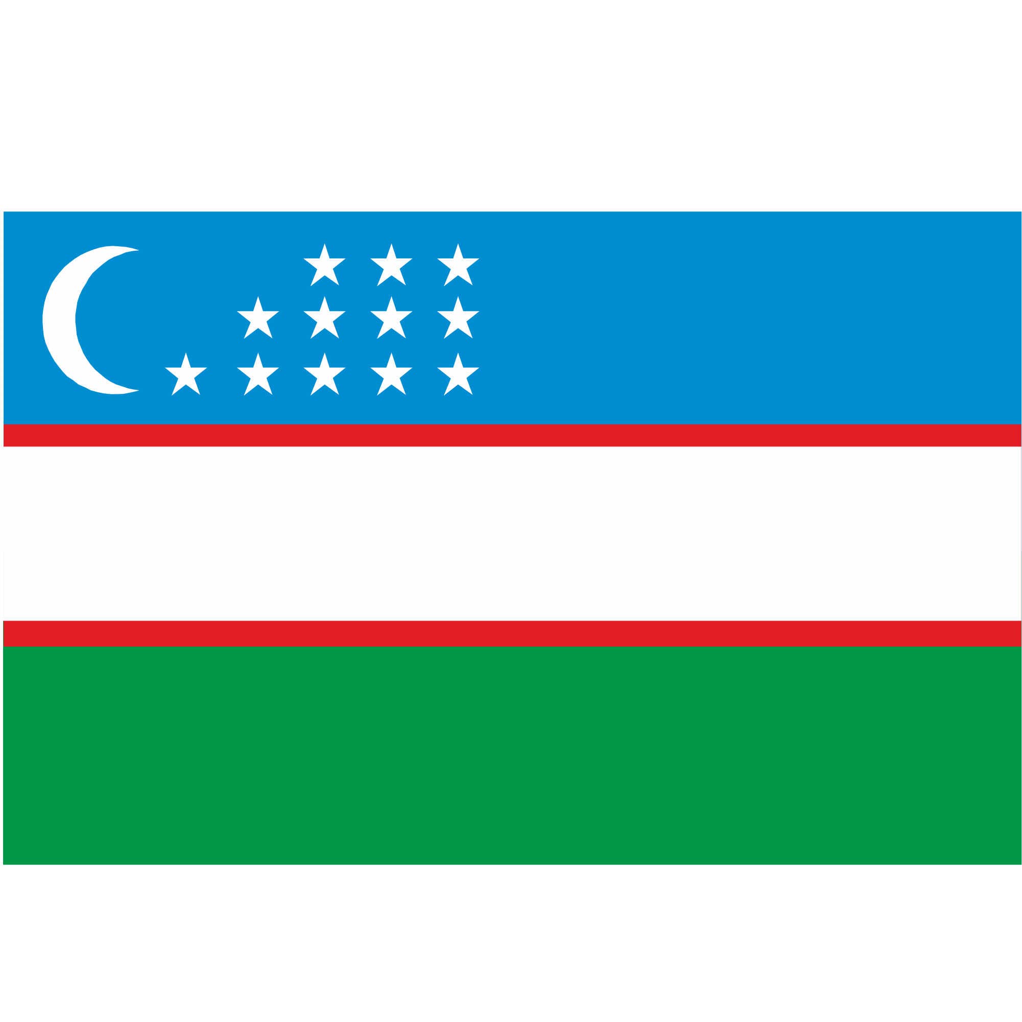 INDIGOS UG Autoaufkleber Usbekistan Flagge – 10 Cm, UV-beständig, Selbstklebend Für Heckscheibe & Tuning