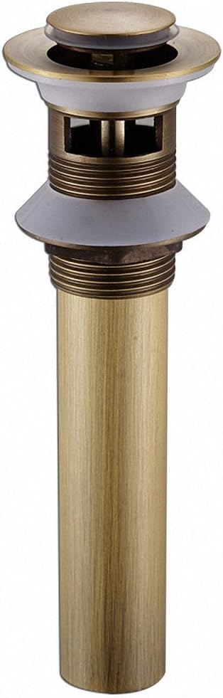 Antique Bronze Pop-Up Drain, Bathroom Lavatory Vessel Sink Drains, Solid Brass, with Overflow Hole Function, Size 36, Coming with Tailpiece