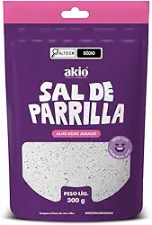 Sal de Parrilla com Alho Roxo Assado 300g | Gourmet, Natural, Ideal para Carnes e Churrasco | Produto Brasileiro