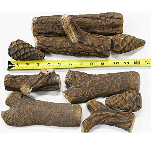 Regal Flame 9 Piece Petite Set of Ceramic Wood Gas Fireplace Logs Logs for All Types of Indoor, Gas Inserts, Ventless & Vent Free, Propane, Gel, Ethanol, Electric, or Outdoor Fireplaces & Fire Pits. - Thumbnail 3