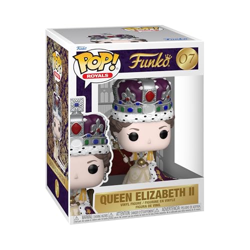 Funko POP! Premium: Queen Elizabeth II - Coronation - Figura in vinile da collezione - Idea regalo - Prodotto ufficiale - Giocattoli per bambini e adulti - Modello di figura per collezionisti