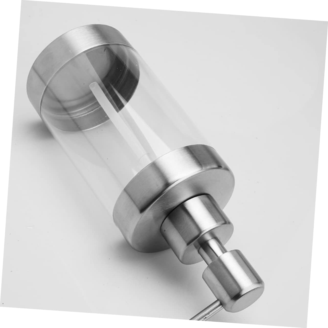 Cabilock 2piezas Dispensador De Bomba para Champú y Loción Envase Inoxidable Transparente Botellas Vacías Recargable y Reutilizable