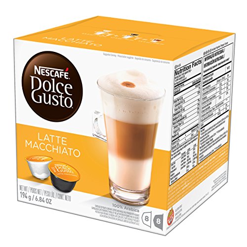 Nescafe Dolce Gusto Coffee Capsules, Latte Macchiato 48 Single Serve Pods,