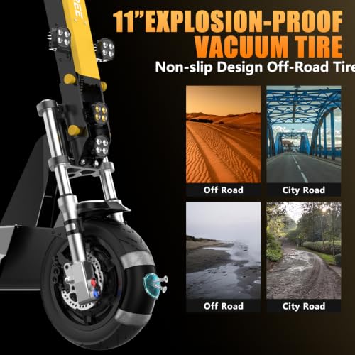 Image of L7 Electric Scooter for Adult, 6000W Dual Motors Up to 50 MPH & 60V 35Ah Battery, 45-Mile Long Range, Full Suspension and Dual Hydraulic Brakes 11 inch All-Terrain Tubeless Tires Off-Road Escooter