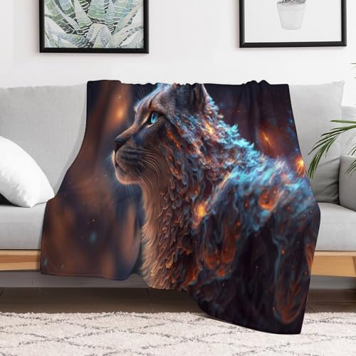 Couvre-lit lynx en flannel 100x130 cm pour canapé - 3