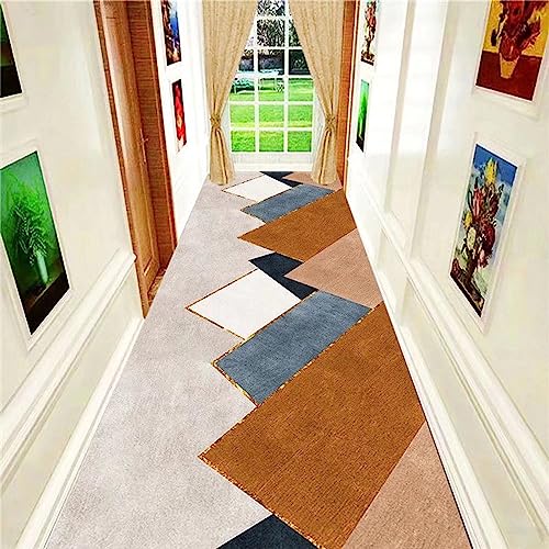 カーペット、キッチンホール階段用の狭いランナーラグ 滑り止め付きロングカーペット,0.8m x 2.5m