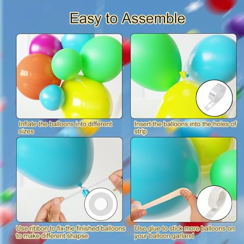 Image of Tropical Balloon Arch Kit,119 Pcs Different Size Hawaiian Balloons,Latex Summer Balloons for Party Decorations, Wedding Backdrop, Birthday, Baby Shower, Graduation