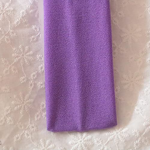 Image of Sport Yoga Headbands,Pack of 14,Fashion Soft Elastic Polyester Sweatband Yoga Stretchy Headband for Women Man Girl (Purple)