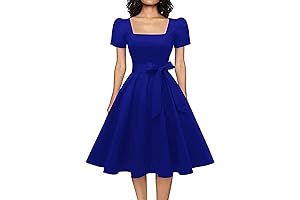 BBOnlineDress Women's Short 1950s Retro Vintage Cocktail Party Swing Dress
