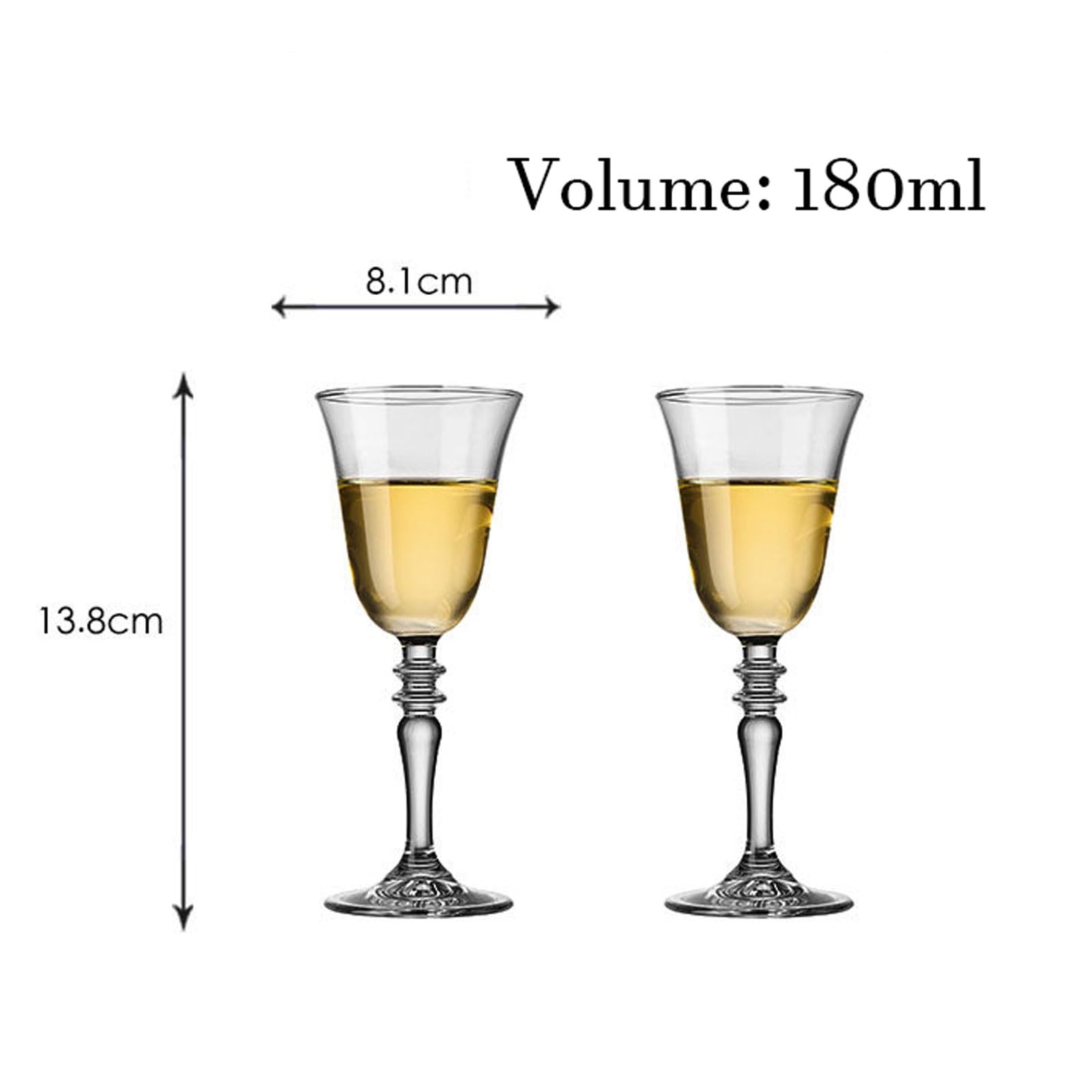 Set mit 2 Restaurant-Stielgläsern, französisches Rotweinglas, kreatives Champagner-Cocktail-Eisweinglas Getränkebecher