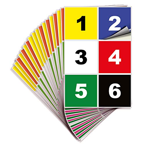 Calcomanías de vinilo multicolor con números consecutivos, 1 a 100, autoadhesivas de 3 pulgadas, calcomanía de alta calidad para interiores y exteriores, ideal para inventario, almacenamiento